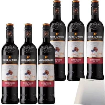 Abbildung von Michel Schneider Dornfelder Lieblich 11,0% vol. 6er Pack (6x0,75 l) + usy Block