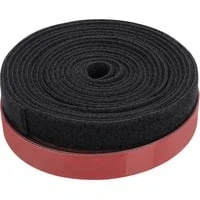 Abbildung von DIGITUS Pilzkopf Klettband Kabelmanagement System 2.5m Rolle Selbstklebend (4 kg/cm²) 5m Flausch Klett Band