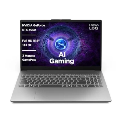Abbildung von Lenovo LOQ Gaming Essential Laptop 15,6&quot; Full HD 16:9 Display 144Hz Intel Core i7 12650HX 16GB RAM 1TB SSD NVIDIA GeForce RTX 4050 QWERTZ grau AI Chip LA1 3 Monate Premium Care
