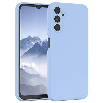 Abbildung von EAZY Case Bumper Back Cover kompatibel mit Samsung Galaxy A14 5G Schutz Matt, Kratzfeste Slim Cover, Stoßfest Gummi Schutzhülle weichem Mikrofaser Innenfutter, Himmel Blau