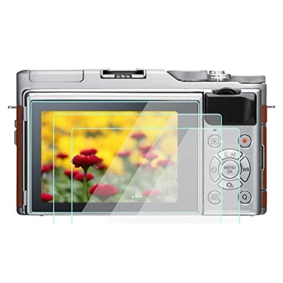 Abbildung von Komet Displayschutzfolie für Fujifilm X A10 A5 A3, gehärtetes Glas, blasenfrei, Kratzfest, Anti Fingerschutz, 2 Stück