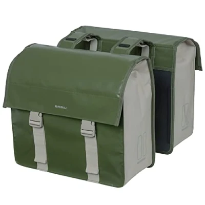 Abbildung von Doppelpacktasche Basil Urban Load 48 53 Liter 40 X 17 46 Cm Moss Green/sand