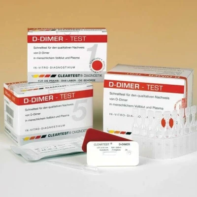 Abbildung von CLEARTEST D Dimer Schnelltest Fibrinolyse, Spar Set 10 St., Thrombose und Lungenembolie Diagnose