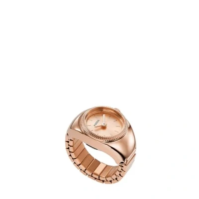 Abbildung von Fossil RING Watch Uhr Rose goldcoloured, Damen, Größe: One Size, gold coloured
