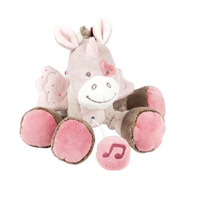 Abbildung von Nattou Mini Spieluhr Einhorn Jade, Nina, Jade und Lili, 24 x 14 7 cm, Beige/Rosa