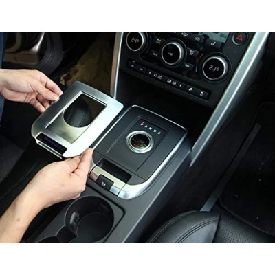 Abbildung von ABS Autoinnenausstattung Schaltpaneel Abdeckung Trim 1 Stück für Discovery Sport 2015 2018 Autozubehör (Silber)