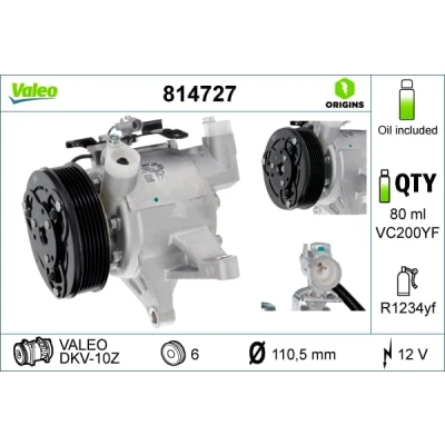 Abbildung von VALEO 814727 Kompressor DKV10Z