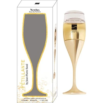 Abbildung von Jean Pierre Sand New Lux Pétillante Eau de Parfum, 30ml Parfum für Frauen im Sammlerflakon, ideal als Geschenk Damenparfum Sekt Glas Flakon