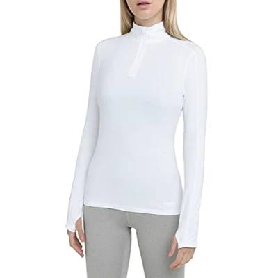 Abbildung von TCA Damen Fusion Quickdry Leichtes Laufshirt mit Reißverschlusstasche Weiss, XL