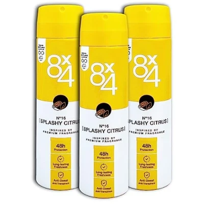 Abbildung von 3 er Set 8x4 Deo Anti Transpirant Spray N16 Splashy Citrus Deospray x 150 ml