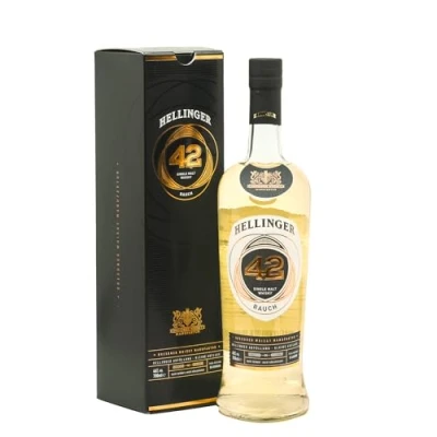 Abbildung von HELLINGER 42 Rauch Sächsischer Single Malt Whisky 46% Vol. Alkohol 700ml Mit Noten von Orange, Apfel, Vanille &amp; Honig Dresdner Manufaktur Räucherung über Torf, Reifung im Bourbonfass