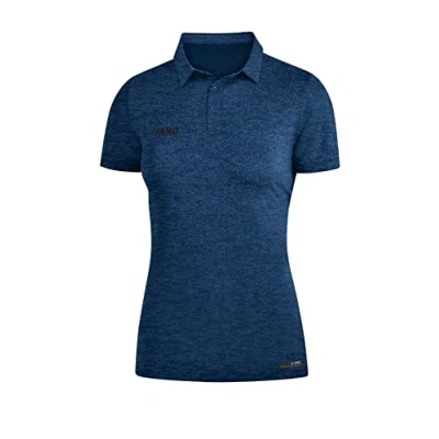Abbildung von JAKO Damen Polos Polo Premium Basics, marine meliert, 36, 6329