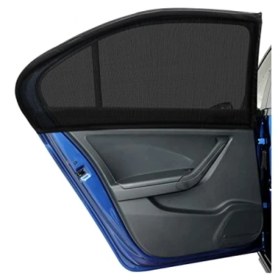 Abbildung von DIZA100 Auto Sonnenschutz Baby für Kinder Erwachsene Haustiere, 2 Stück Universal Sonnenblende Netz mit UV Schutz/Blendschutz, Autofenster Sonnenschutzrollos Heckscheibe (L)