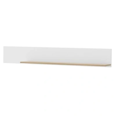 Abbildung von Lomadox Wandboard Wandregal Regal Bücherregal modern weiß matt mit Eiche 150x22x20,6 cm