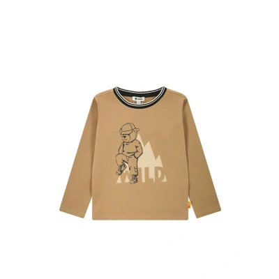 Abbildung von Steiff Woodland Langarmshirt für Kinder, Größe: 128, Burro