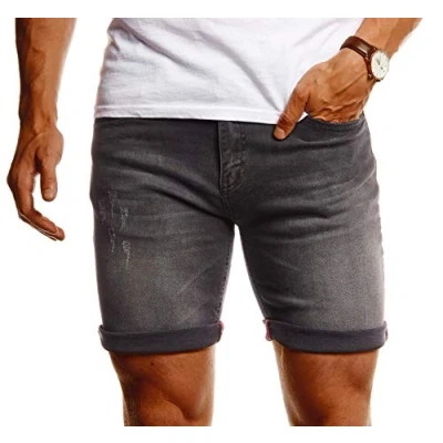 Abbildung von Leif Nelson Shorts Herren Kurze Hosen Männer Jeansshorts Denim Sommer Freizeithose Basic LN 1397