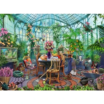 Abbildung von Ravensburger Greenhouse Mornings 500 Teile Puzzle für Erwachsene 12000207 Handwerkliches Werkzeug, Made in Germany, jedes Teil passt perfekt zusammen