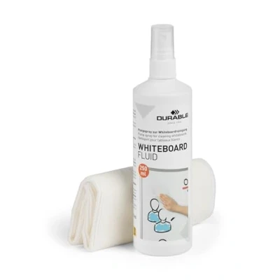 Abbildung von Durable Whiteboard Reinigungsset mit 250 ml Pumpspray und 1 Mikrofasertuch 25 x cm, 583300