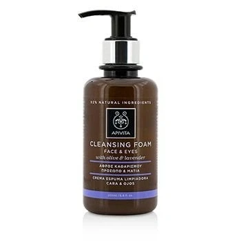 Abbildung von Apivita Cleansing Foam With Olive &amp; Lavender For Face Eyes 200ml