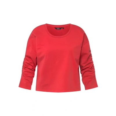 Abbildung von Ulla Popken Sweatshirt, Damen, Größe: 46/48, Rouge poivron