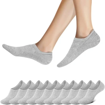 Abbildung von Falechay Sneaker Socken Damen Herren Füßlinge Unsichtbare 10 Paar Grau 47 50