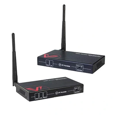 Abbildung von AV Access Wireless HDMI Transmitter and Receiver, Full HD 1080P@60Hz, Reichweite bis 200m, Extender mit Loop Out, Auto Match und verdrahtete Option, IR Fernbedienung, weniger Latenz