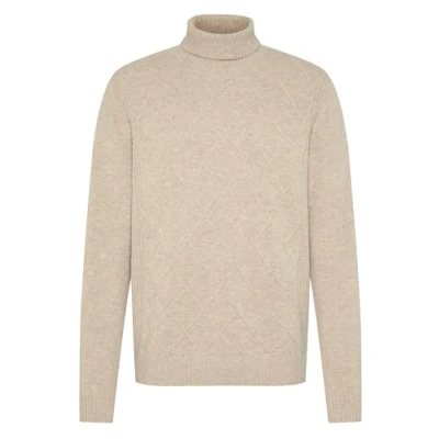 Abbildung von bugatti Woolmix Strickpullover, Herren, Größe: 3XL, Beige