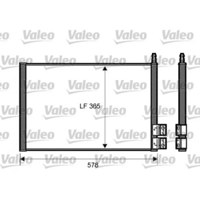 Abbildung von VALEO 818195 Klimakondensator ohne Trockner 12mm Aluminium 336mm R134a FORD: FIESTA 5, Fusion Kombi, MAZDA: 2 Schrägheck, Hatchback