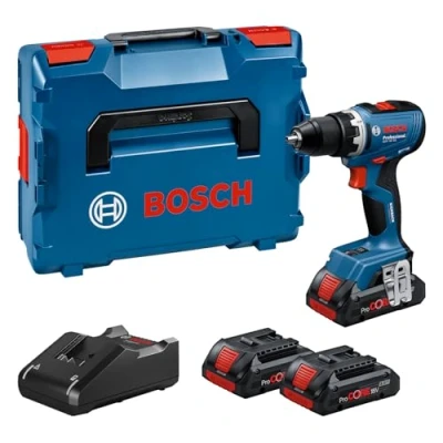 Abbildung von Bosch Professional 18V System Akku Bohrschrauber GSR 65 (bürstenloser Motor, Kopflänge 166, inkl. 3x ProCORE18V 4.0Ah, L BOXX)