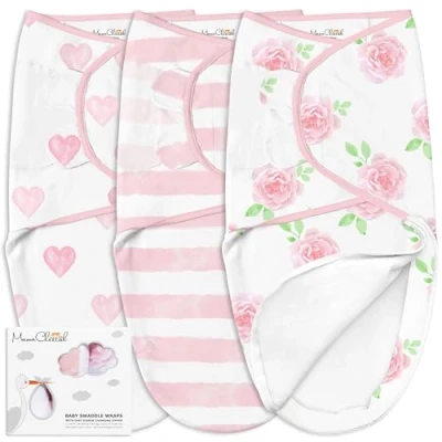 Abbildung von Mama Cheetah Baby Swaddle Blanket with Zipper, Newborn Sack, Swaddles Sleep Sack 0 3 Months, Wrap Easy Change Zipper for Boy &amp; Girl, Pack