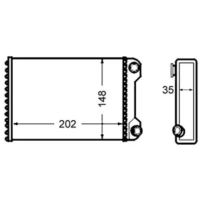 Abbildung von MAHLE ORIGINAL AH 59 000S Wärmetauscher FIAT: Punto II Schrägheck