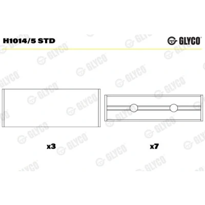 Abbildung von GLYCO H1014/5 STD Kurbelwellenlager RENAULT: Kangoo II Express