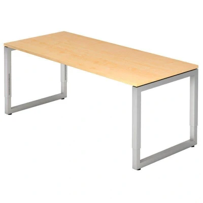 Abbildung von HAMMERBACHER höhenverstellbarer Schreibtisch VRS2E/3/S ahorn