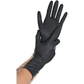 Abbildung von 10 x HygoStar Nitril Handschuh Power Grip Long puderfrei M 30cm schwar