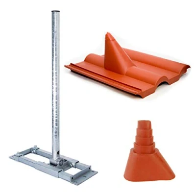 Abbildung von Premium X Deluxe X90 48 Dachsparrenhalter 90cm Mast Sparrenhalter SAT Dach Halterung Dachabdeckung Frankfurt rot Ziegel Manschette