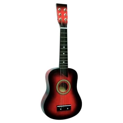 Abbildung von 1/16 Kindergitarre Konzertgitarre für Kinder mit Stahlsaiten in rot