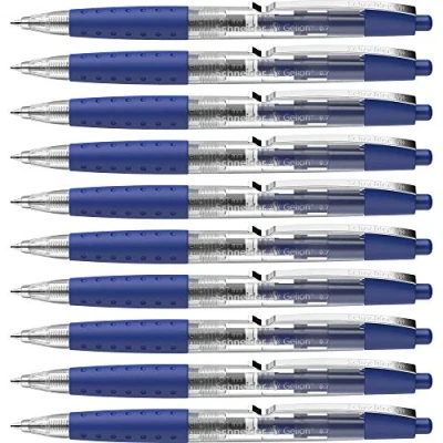 Abbildung von Schneider 101003 Gelion Plus Gelschreiber (wechselbare Mine, Strichstärke F, ultra schnelltrocknend) 10er,Packung blau