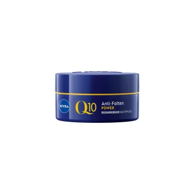 Abbildung von Nivea Nachtcreme Q10 Anti Falten Power Nachtpflege 50ml Packung, 1 tlg., Spendet intensive Feuchtigkeit und wirkt regenerierend