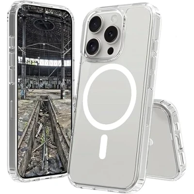 Abbildung von JT Berlin Pankow Clear MS Schutzhülle kompatibel mit Apple iPhone 16 Pro (Stoßabsorbierend, Wireless Charging Qi / magnetisches Aufladen kompatibel, Kratzfest, Anti Fingerabdruck) transparent