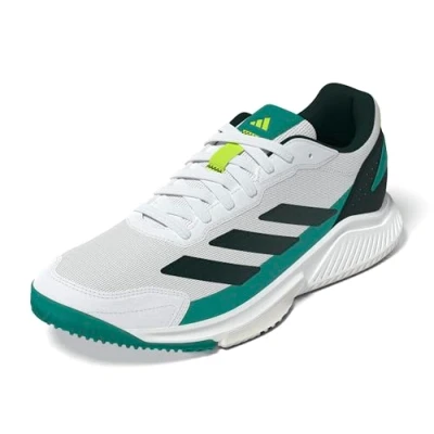 Abbildung von adidas Herren Courtquick Mens Shoes Padel Schuhe, Cloud White/Cloud White/Aurora Ivy, 36 2/3 EU