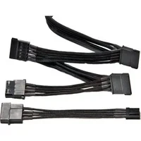 Abbildung von be quiet! Power Cable PSU &gt; 3x SATA + 1x HDD/FDD Netzkabel, CM 61050, Computer, PC, Stromkabel, SATA, HDD/FDD, Strom Kabel, schwarz