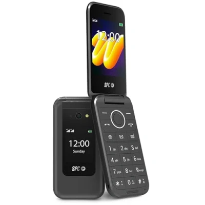 Abbildung von SPC Wild 4G Basistelefon für Digitale Abschaltung und sicheres Ersttelefon Kamera, Dual Display, SOS Taste 7 Tage Akkulaufzeit Schwarz
