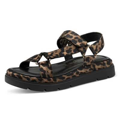 Abbildung von Tamaris Plateausandalette, Damen, Größe: 42, Leopard Schuhe