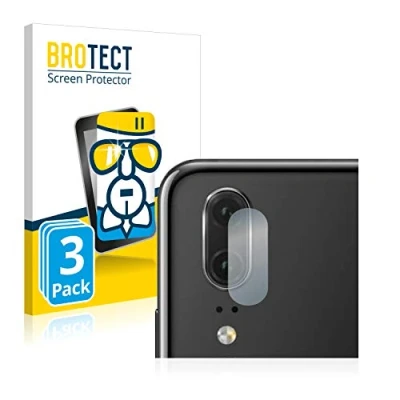 Abbildung von BROTECT Schutzglas für Huawei P20 (NUR Kameraschutz) (3 Stück) Schutzfolie Panzer Folie Glas [Extrem Kratzfest 9H, Anti Fingerprint,