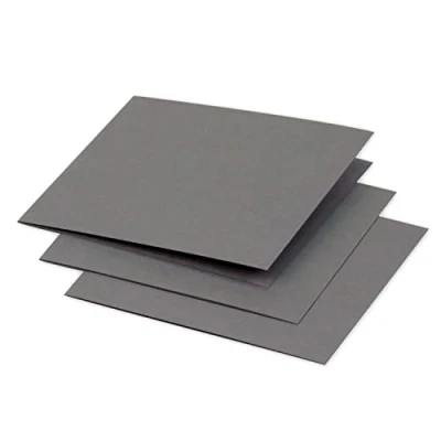Abbildung von Clairefontaine 16193C Packung mit 25 Doppelkarten Pollen 116x116mm 210g, gefaltet, ideal für Ihre Einladungen und Korrespondenz, Stahlgrau, 1 Pack