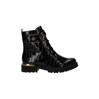 Abbildung von Remonte Schnürstiefelette, Blockabsatz, Schnürboots im Kroko Look, Innenreißverschluss
