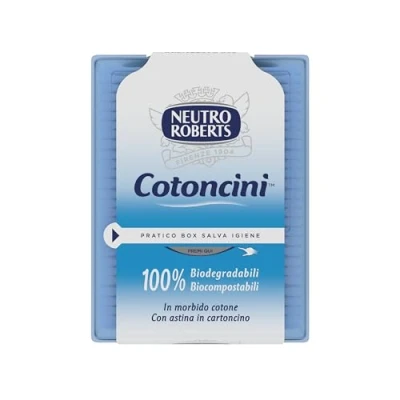 Abbildung von Neutro Roberts cotoncini soft 100% Baumwolle, biologisch abbaubar, mit integriertem Karte, Kamille, geeignet auch für Babys 100 Stück