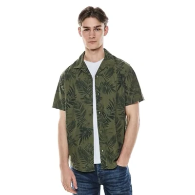 Abbildung von Street One MEN MIT Resort Print Hemd, Herren, Größe: Large, Grün