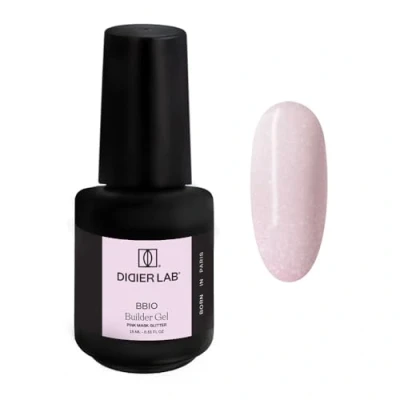 Abbildung von DIDIER LAB BBIO Builder Gel in a Bottle Pink Mask Glitter Saubere Formel frei von HEMA und TPO Selbstnivellierendes Aufbaugel für Gelnägel LED UV zur Stärkung Nägel 15ml
