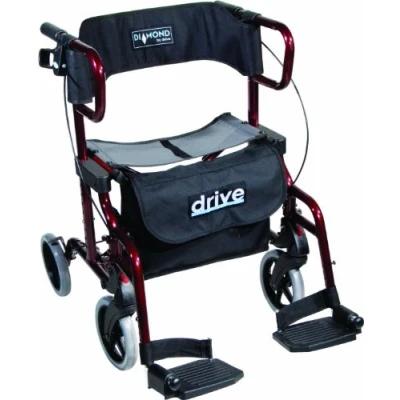 Abbildung von 2 in 1 Rollator und Transportrollstuhl Diamond Deluxe St